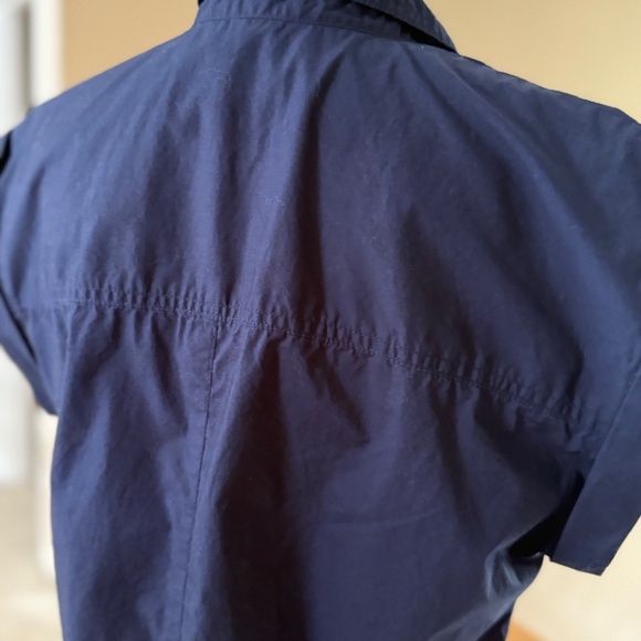 J. Crew Tall Short Sleeve Pullover Shirt in Navy, Size 10 - Picture 6 of 11